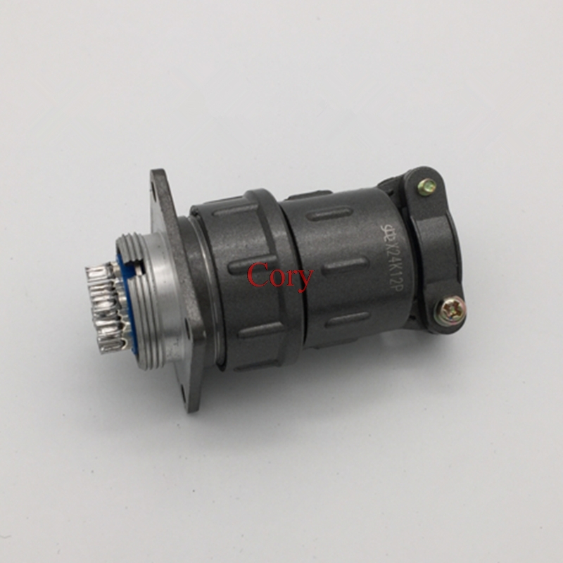 1PC Aviation connector 24mm plug connector CX24 circular connector 12/19/20/26 pin Male & Female plug socket