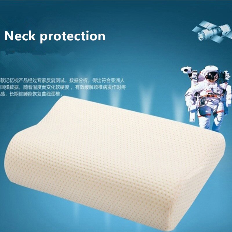 Almohada de espuma viscoelástica, almohada de protección de cuello, almohada ortopédica para el hogar, almohada de protección de cuello Cervical 60X40CM