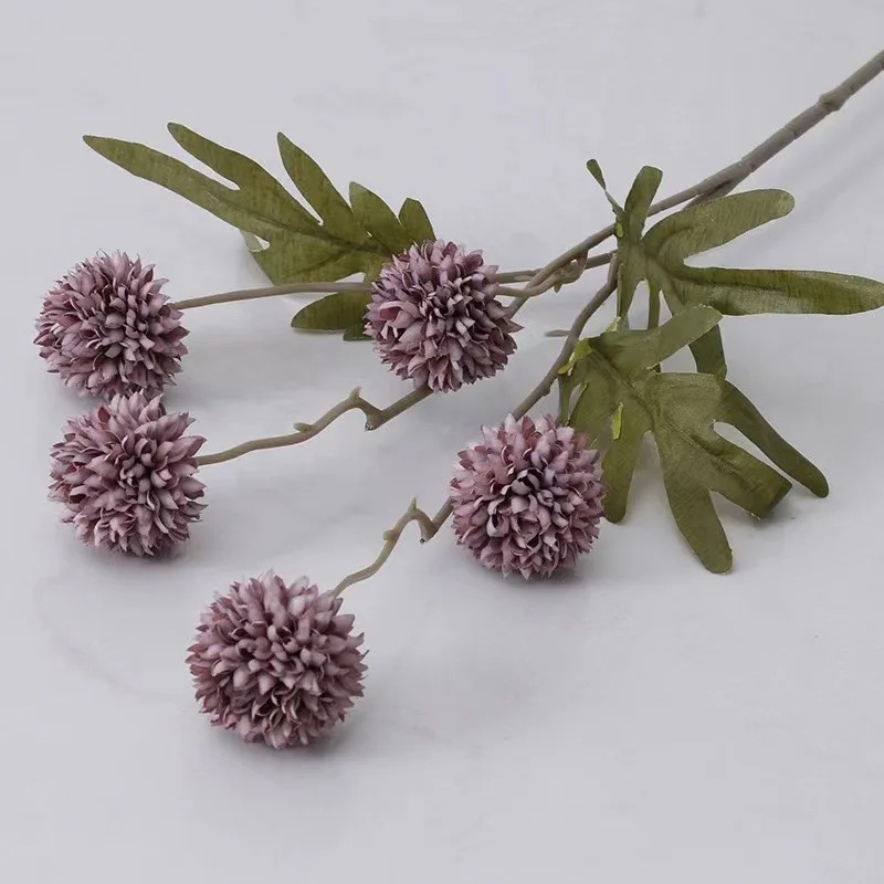 1 pçs de flores artificiais laranja com hastes mini crisântemos decoração do quarto casa diy mesa jantar centro decoração acessório: Vermelho