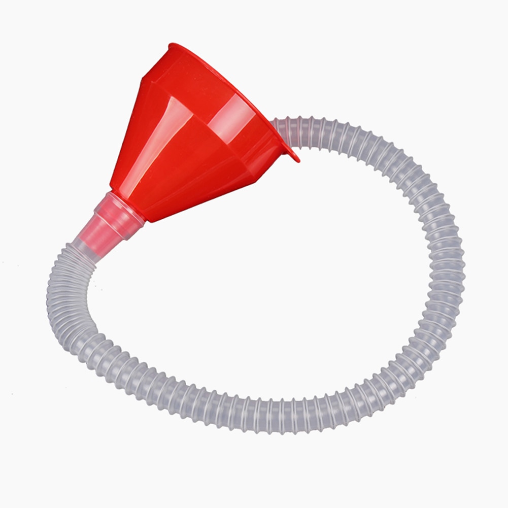 Embudo de relleno de aceite de plástico para coches, motocicletas, camiones y vehículos, con boquilla suave, herramienta de Vierte aceite, estilo de coche a gasolina, Diesel