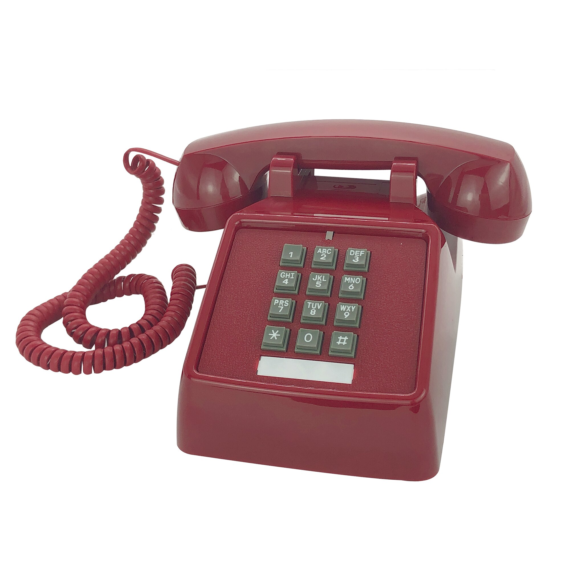 Téléphone filaire rouge à tonalité tactile, avec anneau traditionnel, pour personnes âgées, téléphone d&#39;hôtel à la