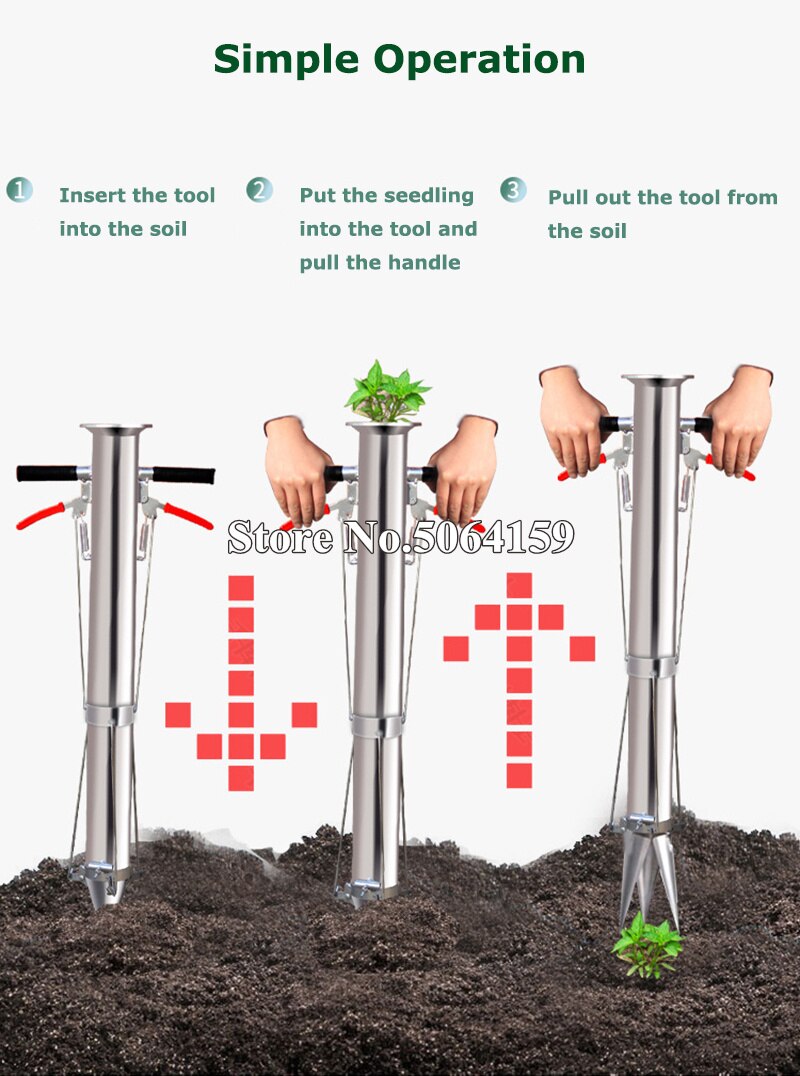 Planting Seedling Transplanter Garden Tools Seedling Transplanter Planter Vegetable Transplanting Young Plant Manual Seeder