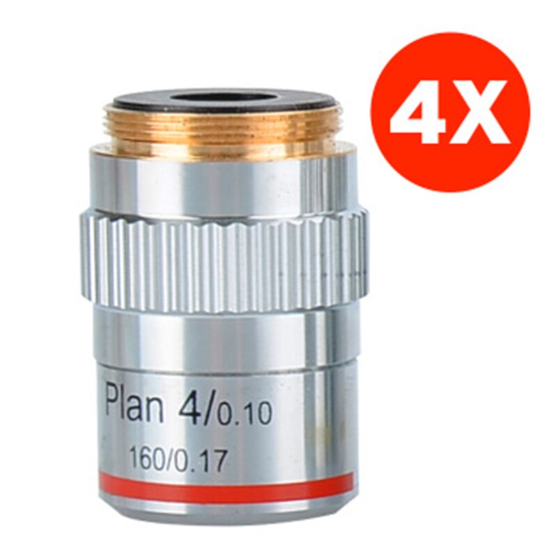 4X DIN-standard Plan Achromatic Microscope Objective Lens Biological Microscope Accessories Parts