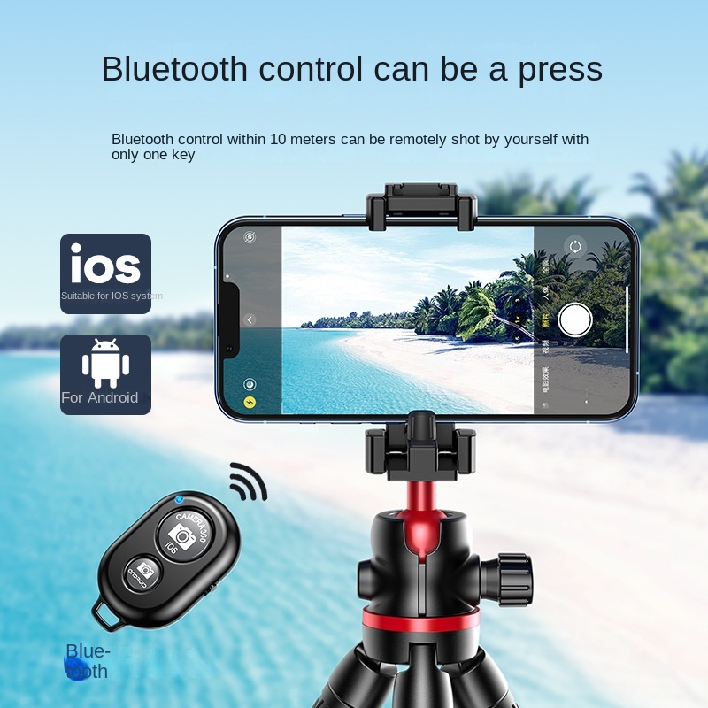 BSLIUFANG 2025 nowy statyw z pilotem składany uchwyt na aparat do telefonu klip Smartphone Monopod stojak na telefon Mini na telefon