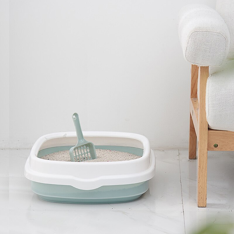 Pet Cats Litter Box Toilet Cleaning House Detachable 3 Color Dog Cat Poop Cleaner Litter SandBox Bedpan with Scooper Pet Toilets