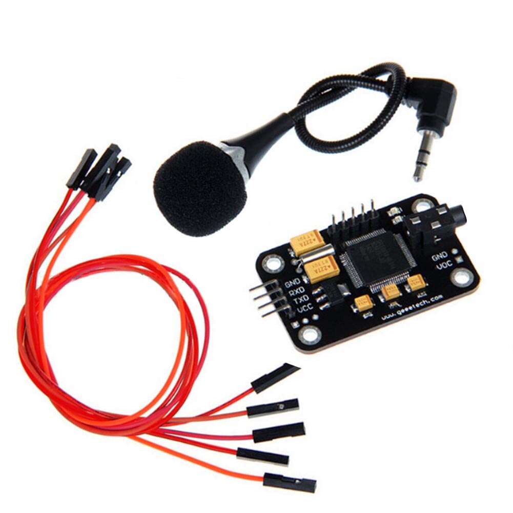 Control Durable Voice Recognition Module Universal Jumper Wire Black Speech With Microphone Tools High Sensitivity For A rduino