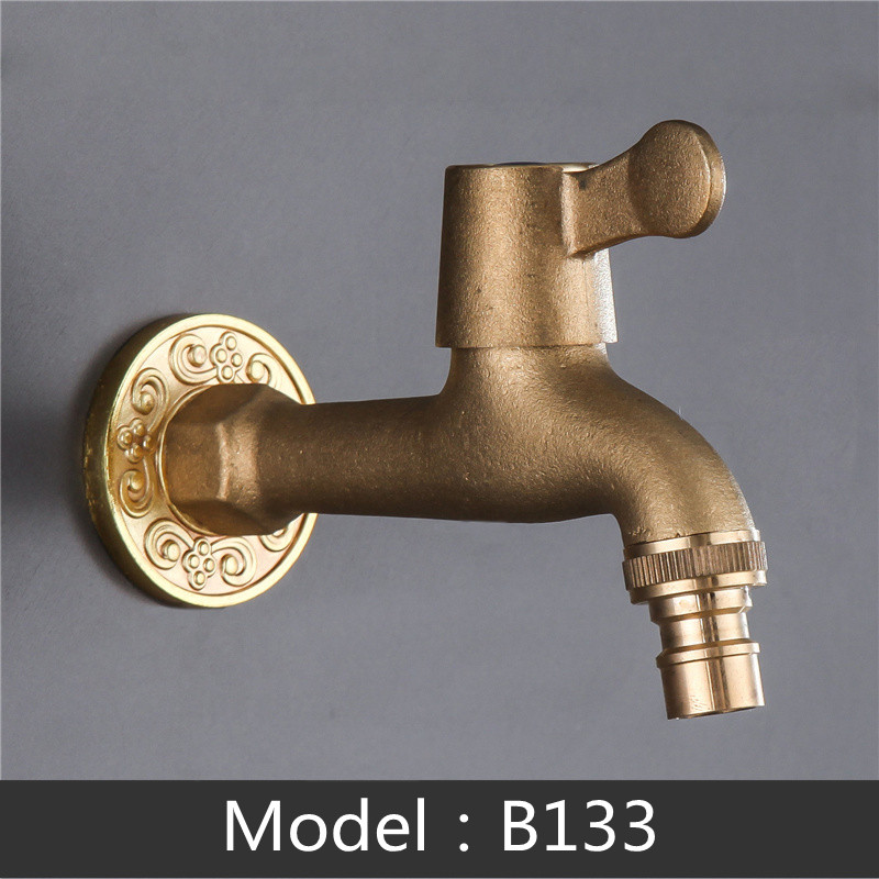 Rubinetto da giardino singolo in ottone antico rubinetto da giardino esterno montaggio a parete lavabo rubinetto lavatrice rubinetti Mocio raccordo per irrigazione: B133