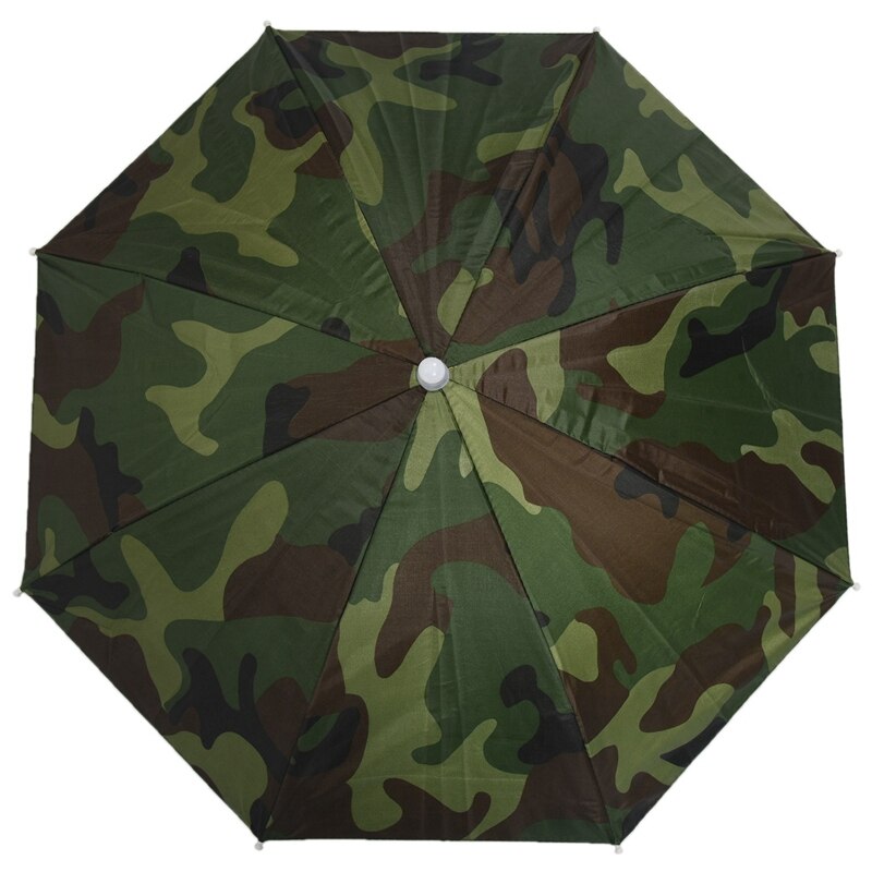 Elastisk pandebånd camouflage mønster sol regn paraply hat cap til fiskeri