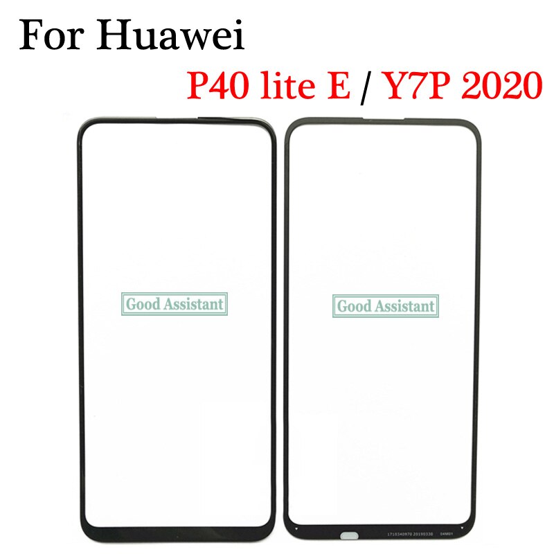 Écran tactile avant noir de 6.39 pouces pour Huawei P40 Lite E ART-L29 / Y7p ART-L28, lentille extérieure en verre de remplacement (sans câble)