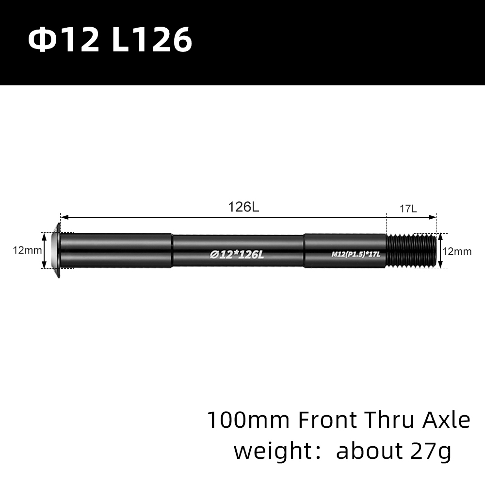 Bike Thru Axle Front Fork Shaft Skewers Rear Hub Thru Axle 12x126/162 M12xP1.5 M15 Bike Quick Release: Yellow