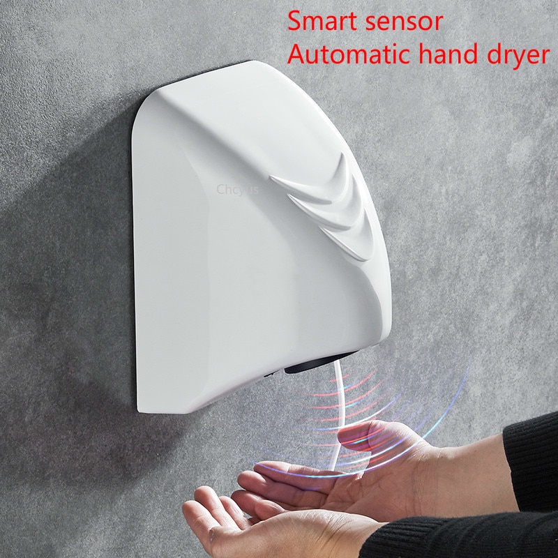 Opgraderet stil toilet smart håndtørrer automatisk induktion håndtørrer badeværelse håndtørrer håndtørrer lille håndtørrer husstand