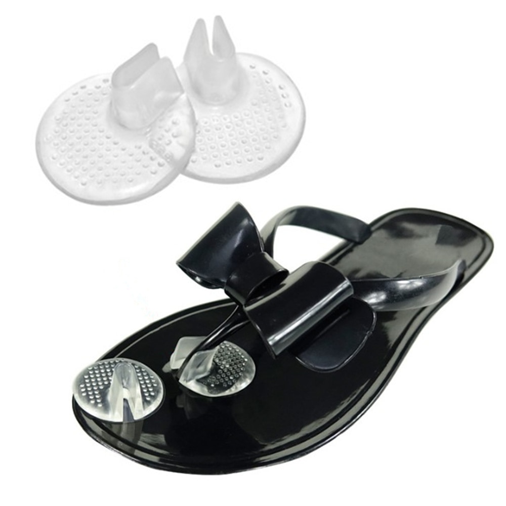 1 Pair Silicone Non-slip Toe Separator for Slippers High Heels Transparent Stress Relieve Foot Cushion Pads