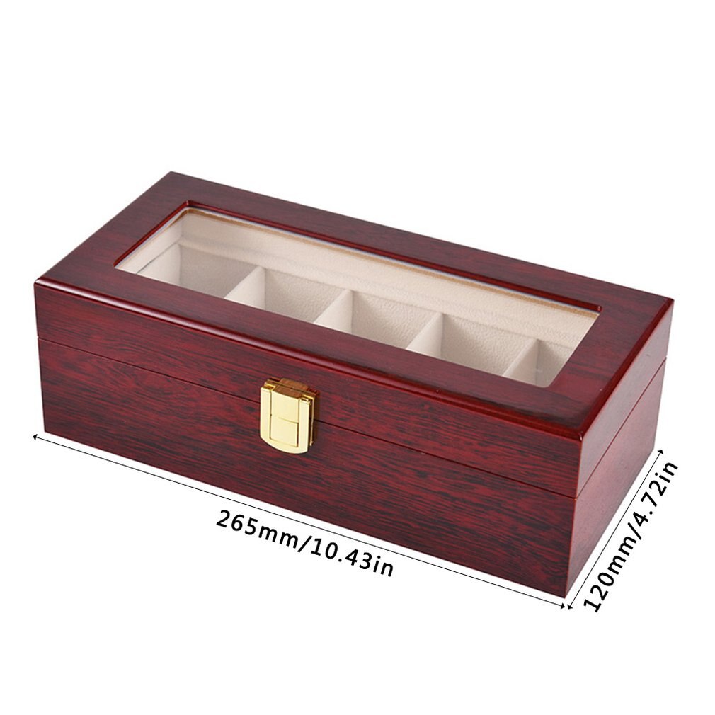 5 gitter kiste ur display boks træ opbevaring ur sag smykker display holder smykker organisator virksomhed
