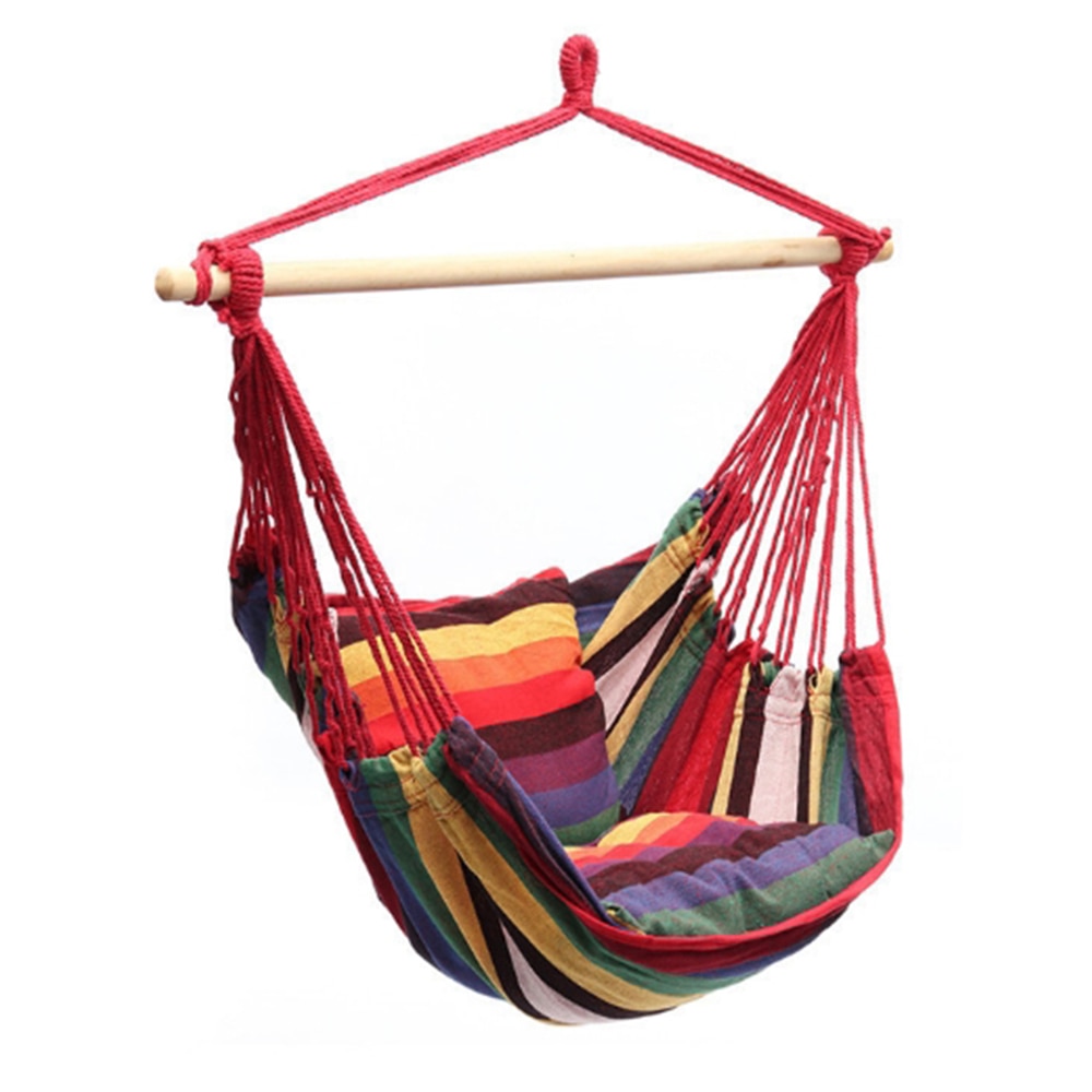 load 150KG Hanging Chair Hammock Portable Travel Camping Hanging Hammock Outdoor Hiking Tent with Pillow