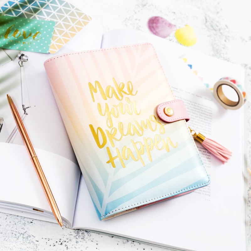 Lovedoki Dokibook A5 A6 notebook planner notebook Diary Agenda Pink gold Kawaii diy Organizer stationery