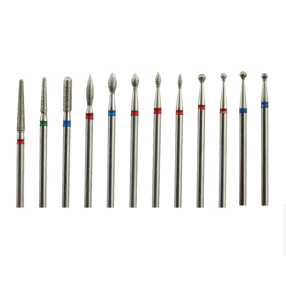 12 typer neglebor fræser bits elektriske manicure bor slibefiler nail art udstyr tilbehør