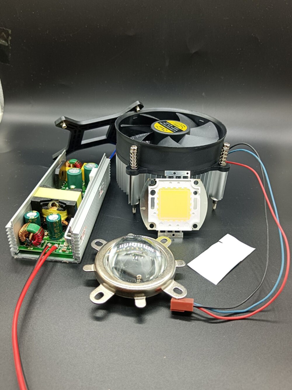 100 W 100 Watt High Power Witte LED + Heatsink Cooler + 100 W LED Driver