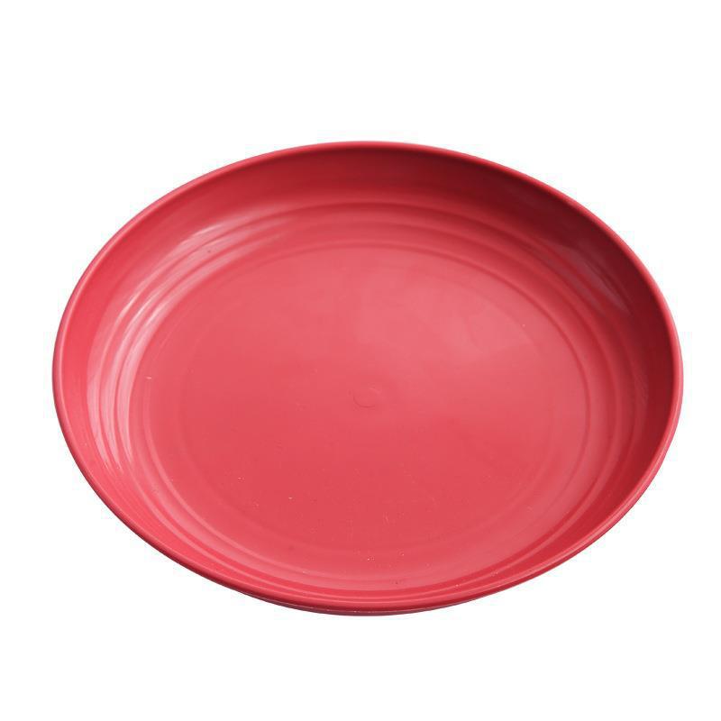 Ronde, met tarwevezels versierde plastic eettafelborden, herbruikbare dessertborden voor kamperen en picknicks, fruitborden, dinerborden, keukenbenodigdheden groothandel