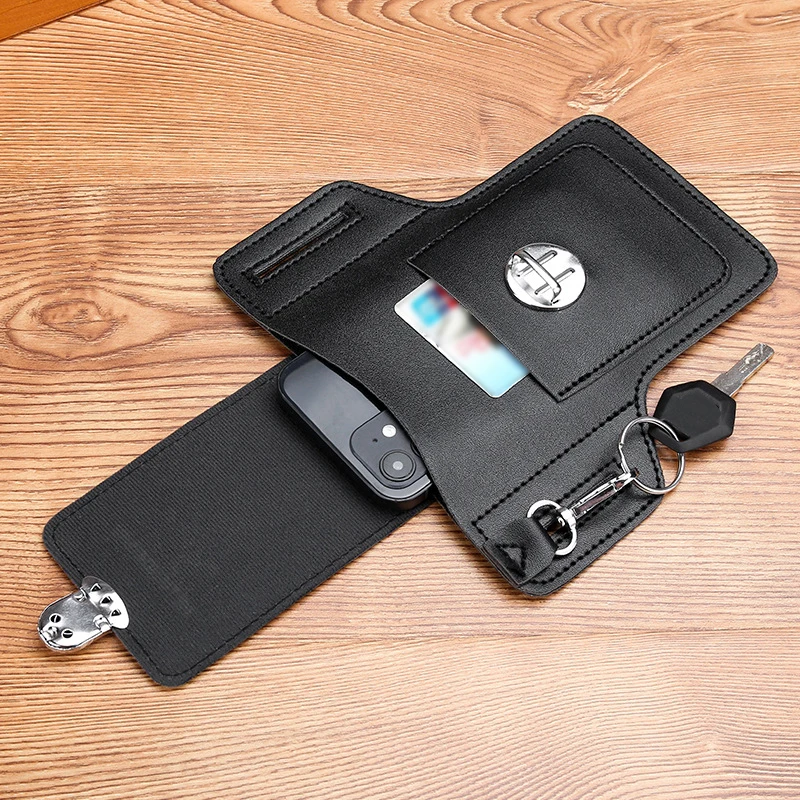 Læder herre mavetaske telefontasker mavetaske herre bæltetaske multifunktionel vandtæt mavetaske crossbody-tasker: Guld