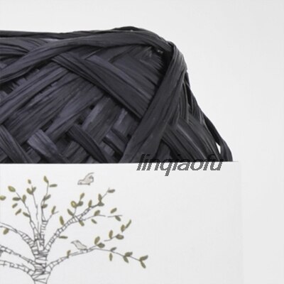 Japansk naturfiber raffia hatpose og papirtråd: H