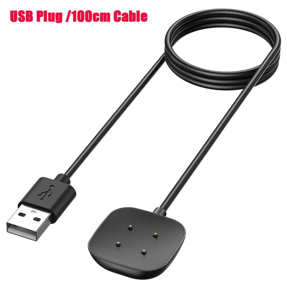 Usb-c-stekker oplaadstation voor fitbit versa 4/, versa 3/ sense 2 en 1 magnetische oplaadkabel voor fitbit versa 4 , versa 3/ sense 2 horloge-oplader: Wit