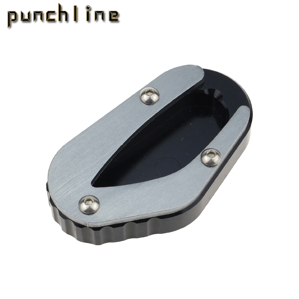 Apto para street scrambler 900 2017-2023 suporte lateral ampliar kickstand lateral pé ampliador: CINZA