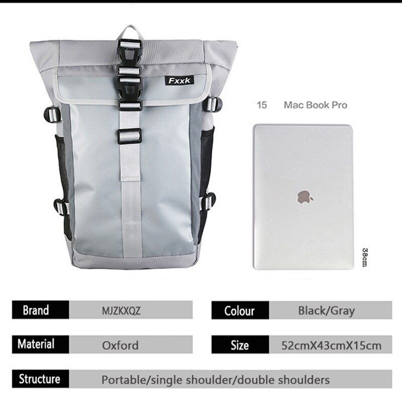 Trendige, coole #39 -rucksäcke mit reflektoren, großem fassungsvermögen, wasserdicht, reise- und schulrucksack mit vielen fächern für teenager