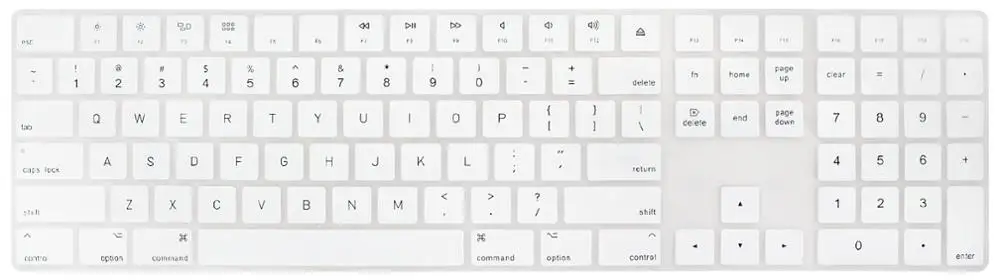 Voor Apple Magic Toetsenbord A1843 Met Numeriek Pad Us Engels Versie Keyboard Skin Cover Mult: Clear
