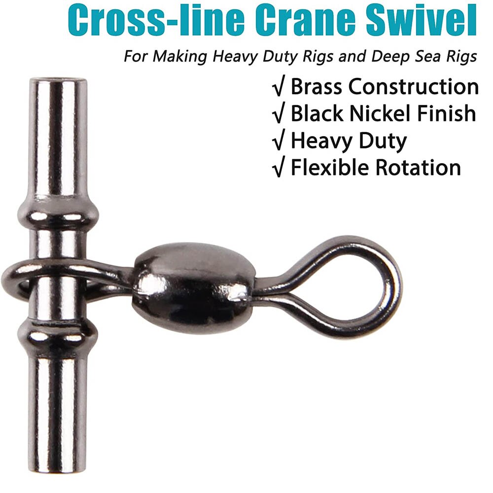 70Pcs 3 Way Cross Line Barrel Fishing Swivels Deep rig Crimp sleeves Crane Swivel Brass Fishing connectors Tackle