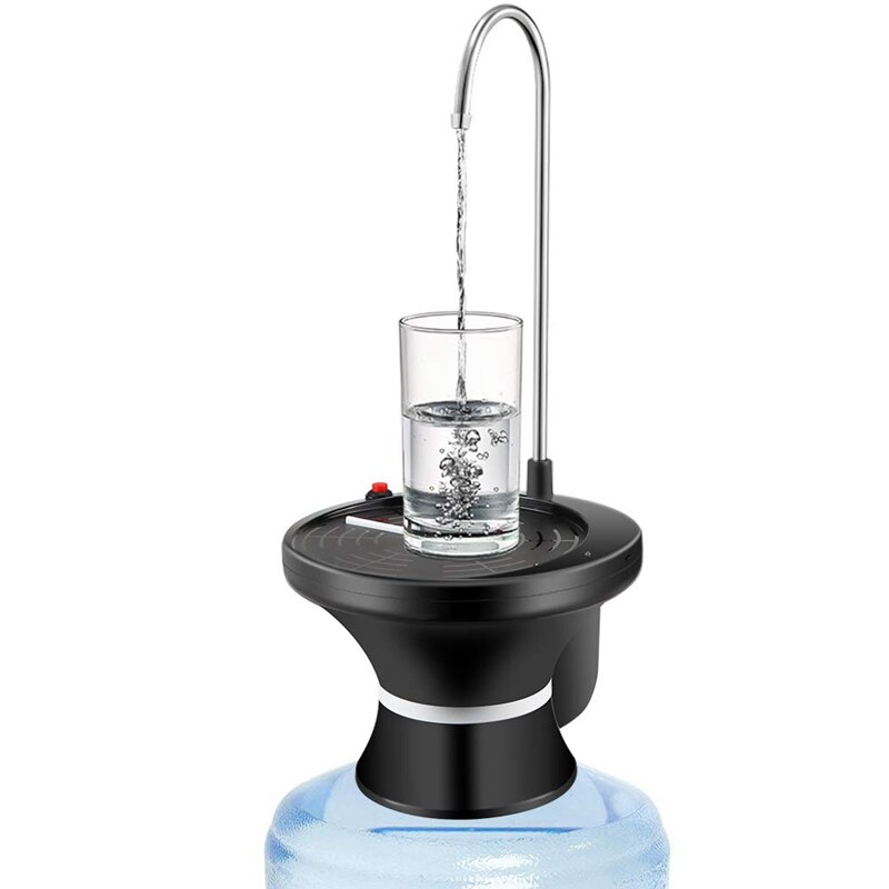 Pompe de distributeur de bouteille d'eau pompe de cruche d'eau potable électrique automatique pour bouteille de 1-5 gallons Usb Rechargeable Li-Ion Ultra-Hygie