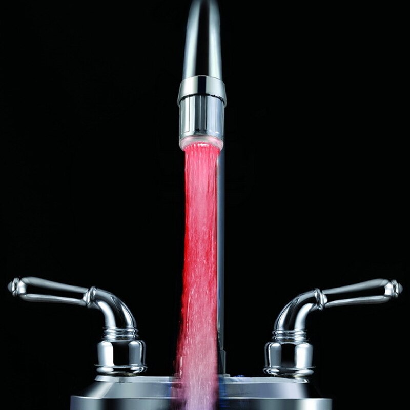 Justerbar 7 farver brusehoved ledet enkelt vandbesparende brusehoved nedbør højtryks brusehoved badning