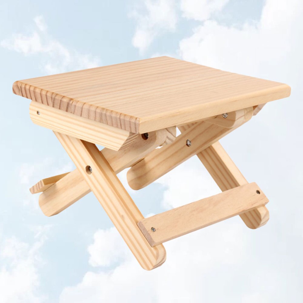 1pc Wooden Foldable Taboret Wooden Folding Stool O... – Grandado
