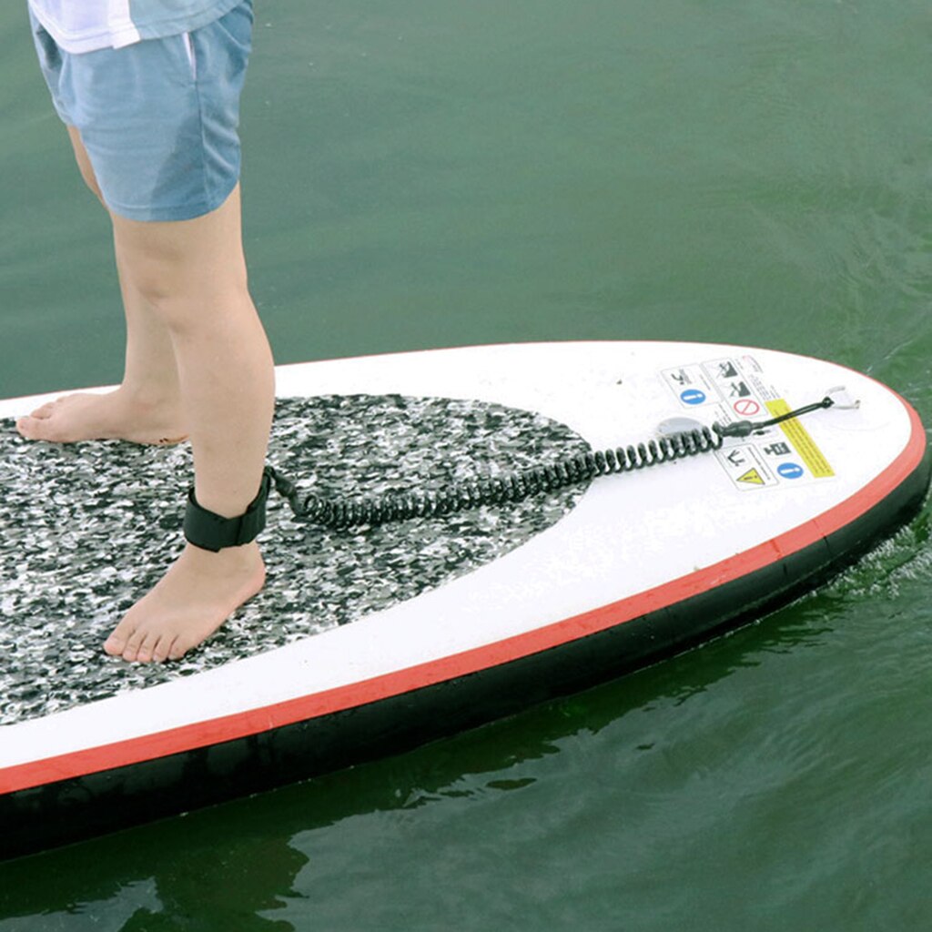 Hoge Elastische Surfboard Leash Opgerolde Premium Bodyboarden Surfen Been Touw Verstelbare Comfortabele Enkelband 5Mm Dik