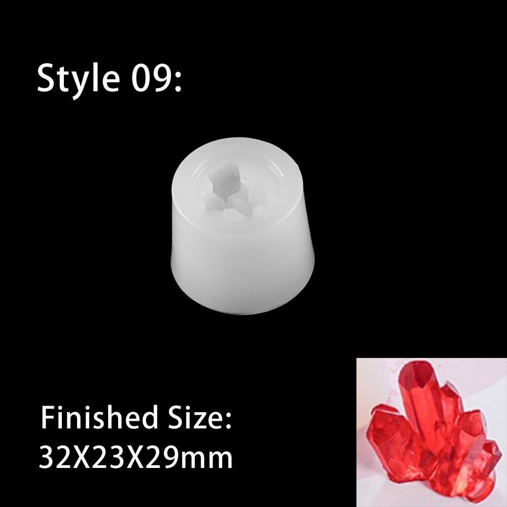 20 stylów wyczyść rudy bryła kryształowa epoksydowa formy żywiczne różne kształty Spar dla żywicy epoksydowej odlewania formy biżuteria silikonowa Making: style 9