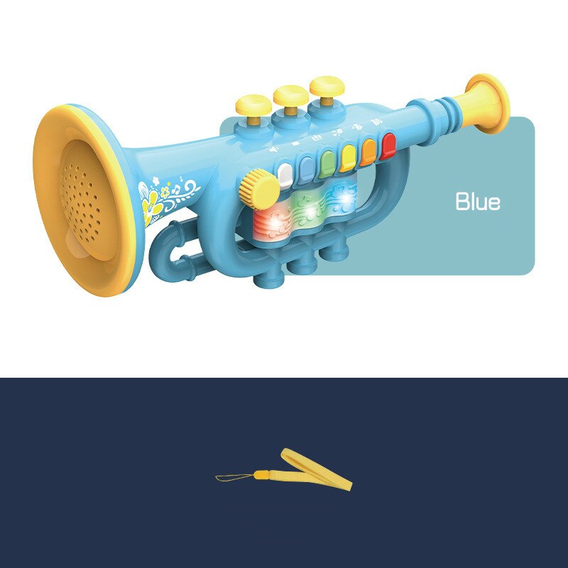 Mini Saxophone Clarinet Trumpet Toys Musical Instrument Early Educational Music Lighting Toy for Baby Birthday: F