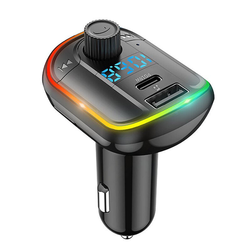 Fm-zender Draadloze Handsfree Auto Mp3 Speler Bluetooth Pd Usb Charge Kleurrijke Licht Handsfree Bluetooth 5.0 Auto Accessoires