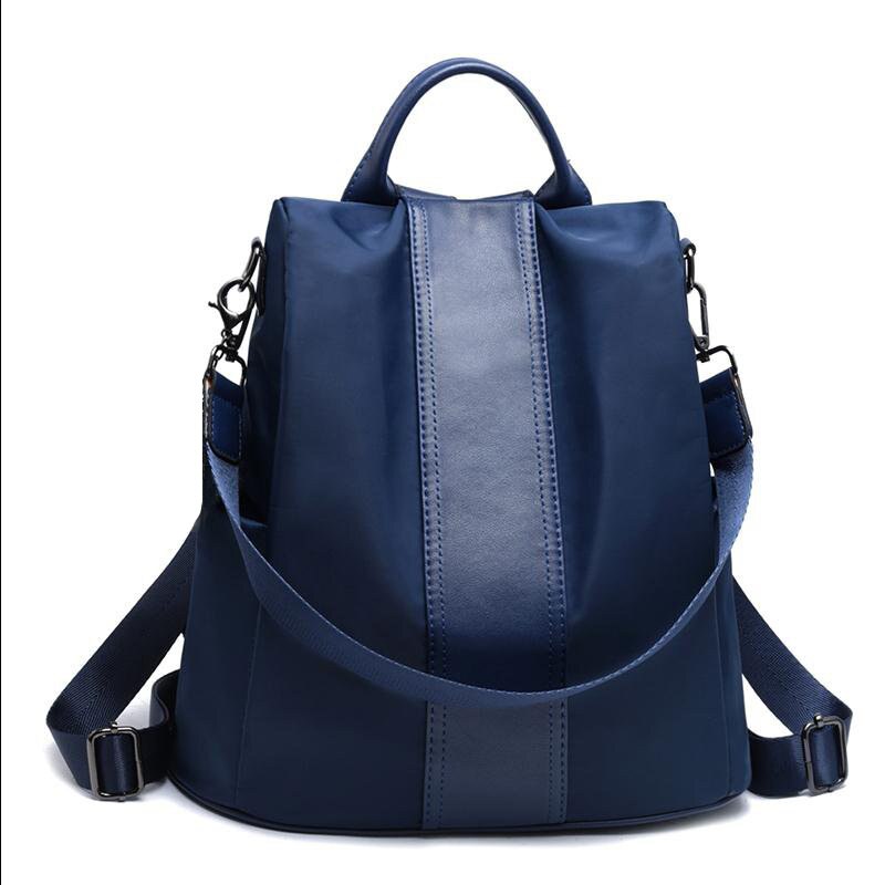 Anti-diefstal Schooltas voor Meisjes Multifunctionele Waterdichte vrouwen Rugzak: Blue