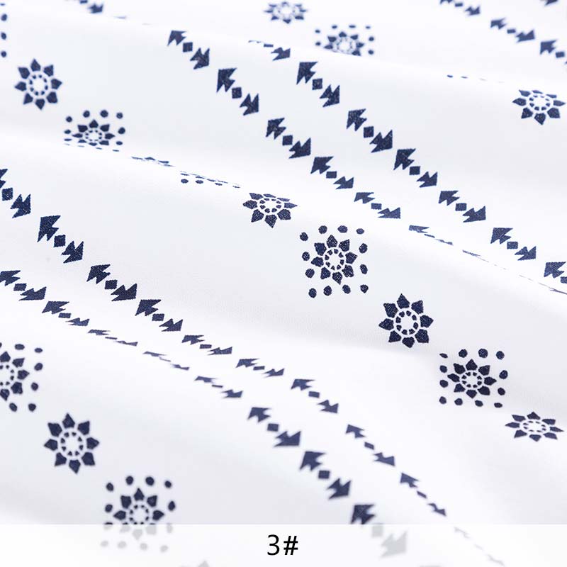 Print Katoen Stof Naby Blauw Naaien Stof Handgemaakte Doek Ambachten Materiaal: 3