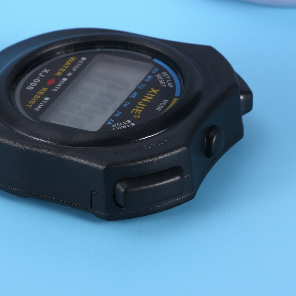Lcd Chronograaf Digital Timer Sport Stopwatch Professionele Handheld Digitale Stopwatch Chronograaf Met Band (Bl
