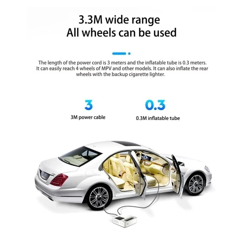 Portable Car Compressor 12V Air Pump For Car Electric Air Blower High Pressure Tire Inflator Digital Pressure Gauge Injector