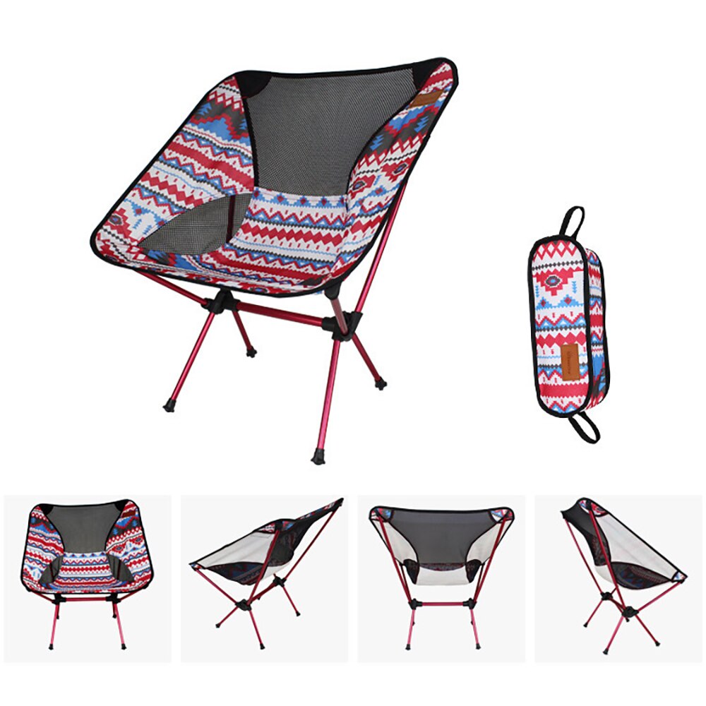 Multi travel ultralätt fällstol superhård höglast utomhus campingstol bärbar strandstol vandring picknick fiskepall