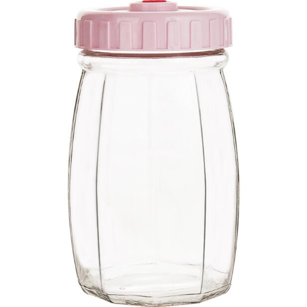 Organizador de dulces en frascos de vidrio herméticos y sellados al vacío, latas de refrigerio, recipiente de vidrio para granos, botellas para almacenar frutas secas con tapa