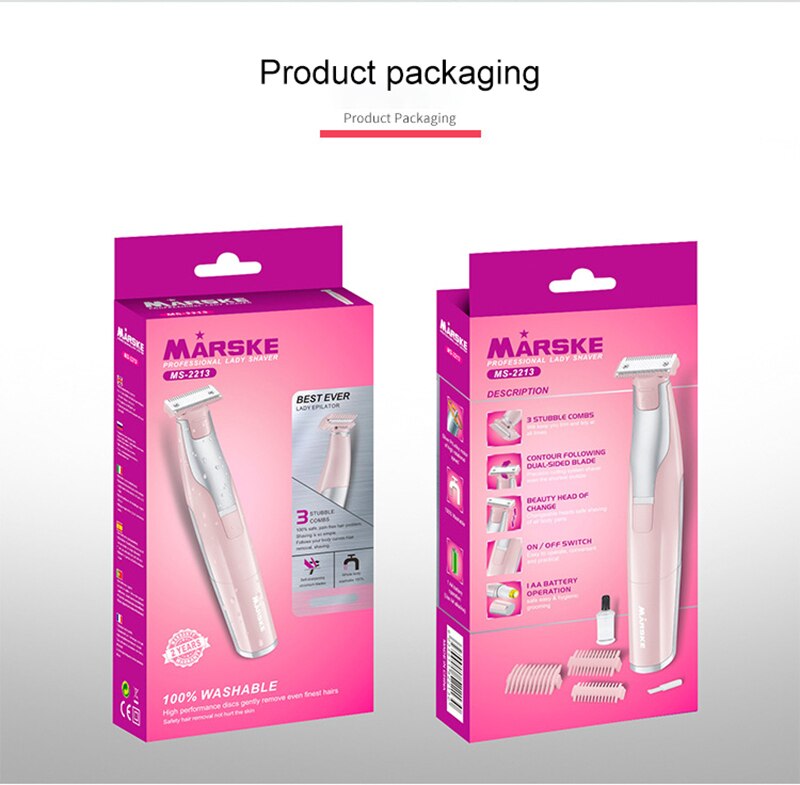Wasbaar scheermes voor vrouwen, gezichtsscheerapparaat voor vrouwen, scheerapparaat voor vrouwen, bikinilijntrimmer, beenscheerapparaat voor mannen, elektrisch scheerapparaat voor het gezicht