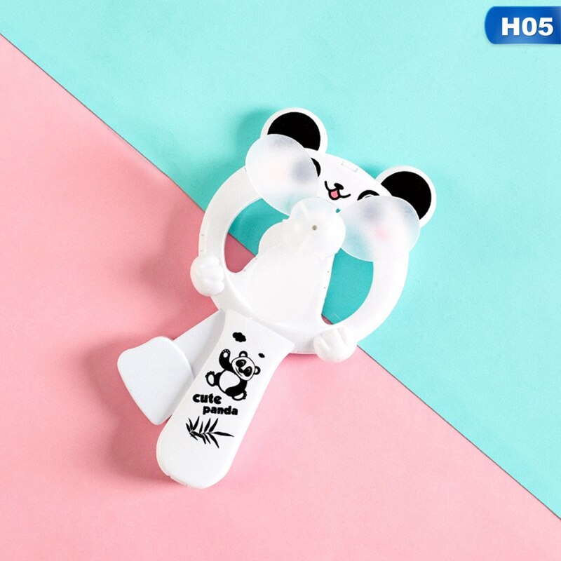 1PC Kids Mini Portable Cartoon Cubs Hand Pressure Fan Page Manual Handheld Summer Mini Cooling Air Conditioner for Children: 5