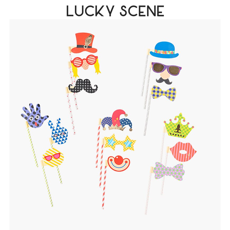 Fun Mask Sets Photo Props Holding Card for Masked Ball, Costume accessories S00719