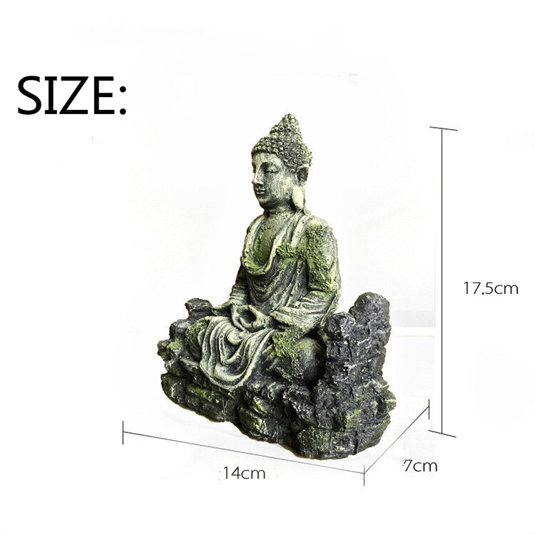Fish Tank Landscaping Decoration Crafts Resin Antique Lighthouse Buddha Statue Aquarium Set Package Foreign Trade: 2