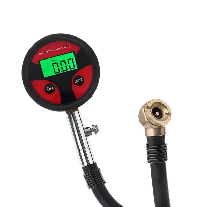 Ball Head Universal Tire Digital Pressure Gauge for Motor Car Bike Truck Tyre 4 Units with Battery