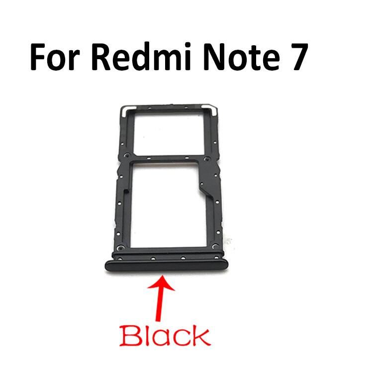 Bandeja de tarjeta SIM para Xiaomi Redmi Note 5, 6, 8, 7 Pro, piezas de repuesto, novedad: Rredmi Note 7 black
