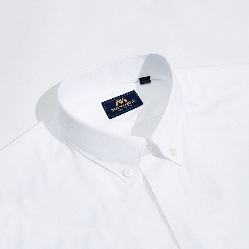 Herenoverhemden formele overhemden met gespkraag, katoenen overhemden, klassieke effen kleur, lange mouwen, zakelijke pakken, overhemden wit