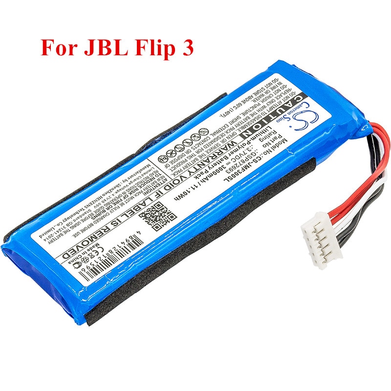 GSP872693 dla JBL trzepnięcie 3 bateria trzepnięcie 3 szary głośnik 3.7v 3000mah baterie polimerowe P763098 03 Cameron Sino CS Batteria